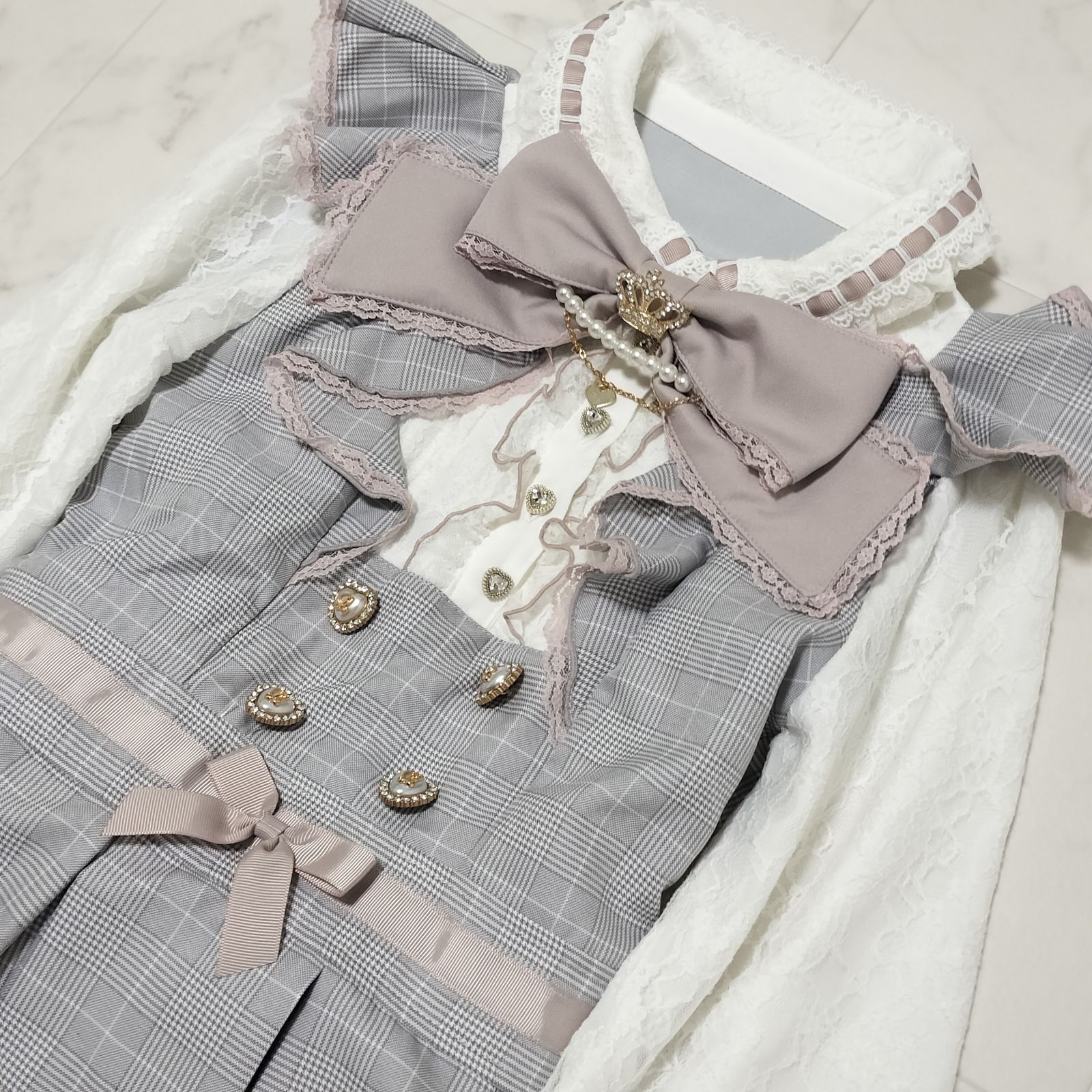 LIZ LISA リズリサ ダブルハートラッフルワンピース ミニ丈 - メルカリ