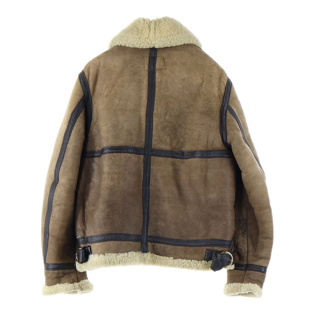 SCHOTT ショット B-3 ムートン レザー フライトジャケット ボア ブルゾン ブラウン AC-18606