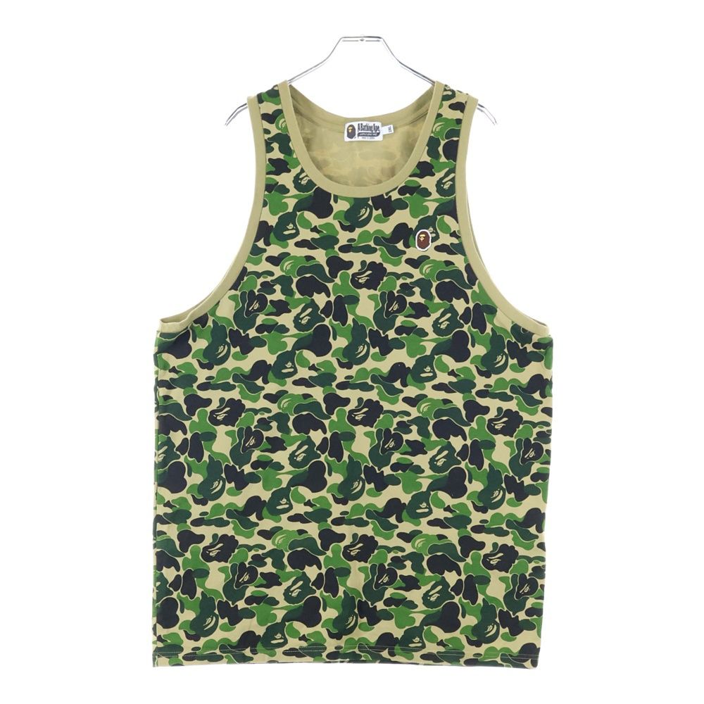 A BATHING APE (アベイシングエイプ) LOGO CAMO TANK TOP ロゴ刺繍カモ