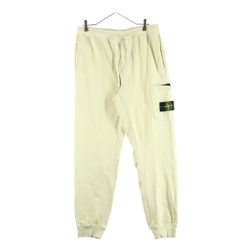 STONE ISLAND ストーンアイランド コットンスウェット コンパスパッチ カーゴジョギングパンツ ライトイエロー 801564451