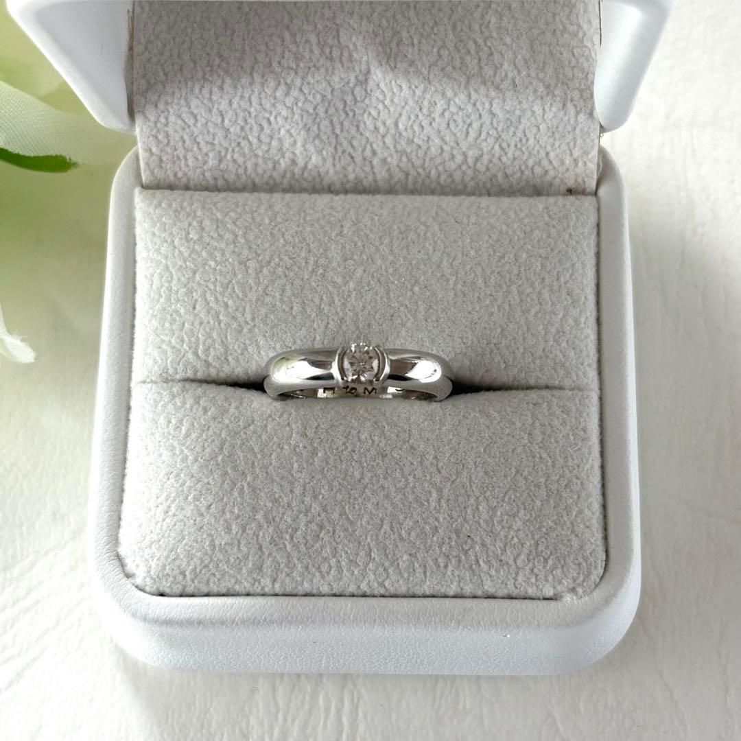 401 ティファニー Pt950 ドッツ ソリティア 0.22ct 鑑定書