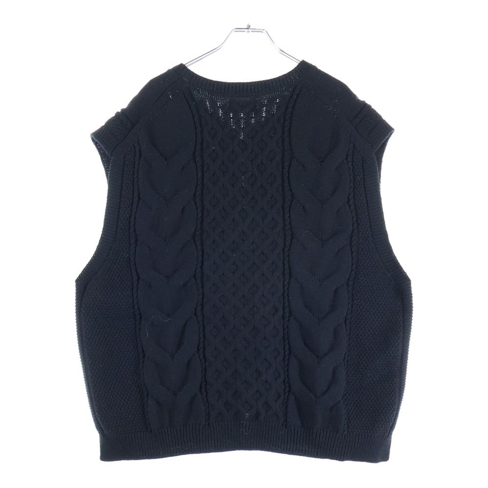 VAINL ARCHIVE バイナルアーカイブ 20AW ウールニット ベスト VASK004 ブラック