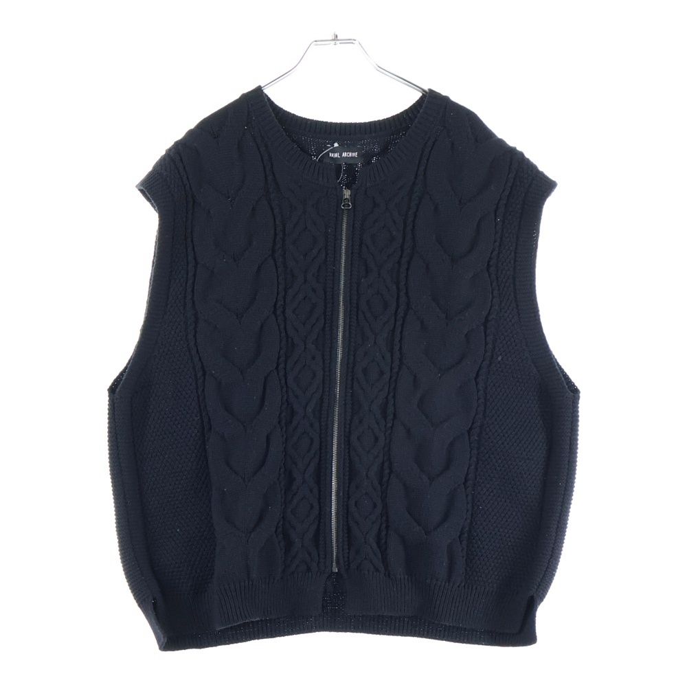 VAINL ARCHIVE バイナルアーカイブ 20AW ウールニット ベスト VASK004 ブラック