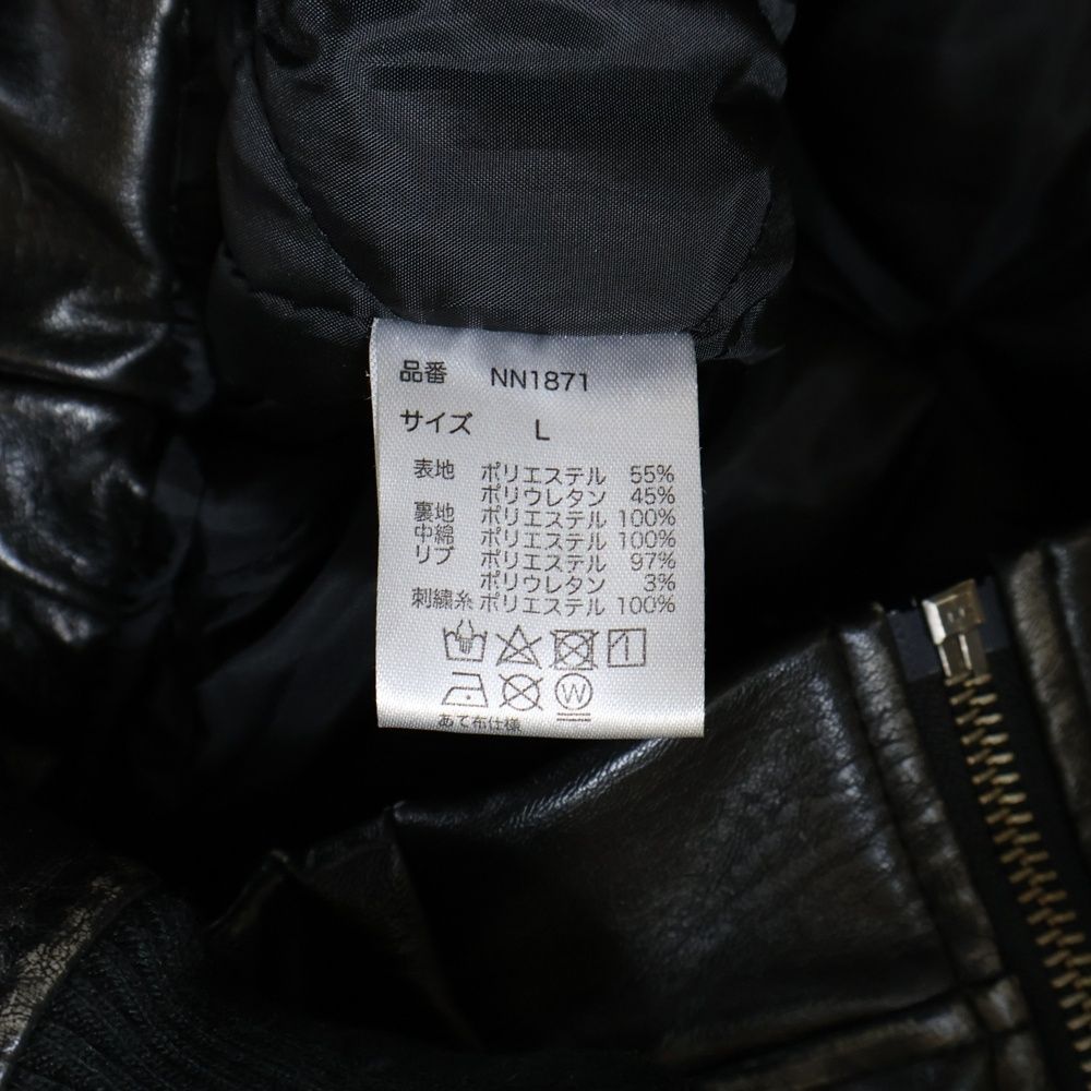9090 ナインティナインティ ロゴ刺繍 レザージャケット ブラック NN1871 KANDAIZUMI_COM
