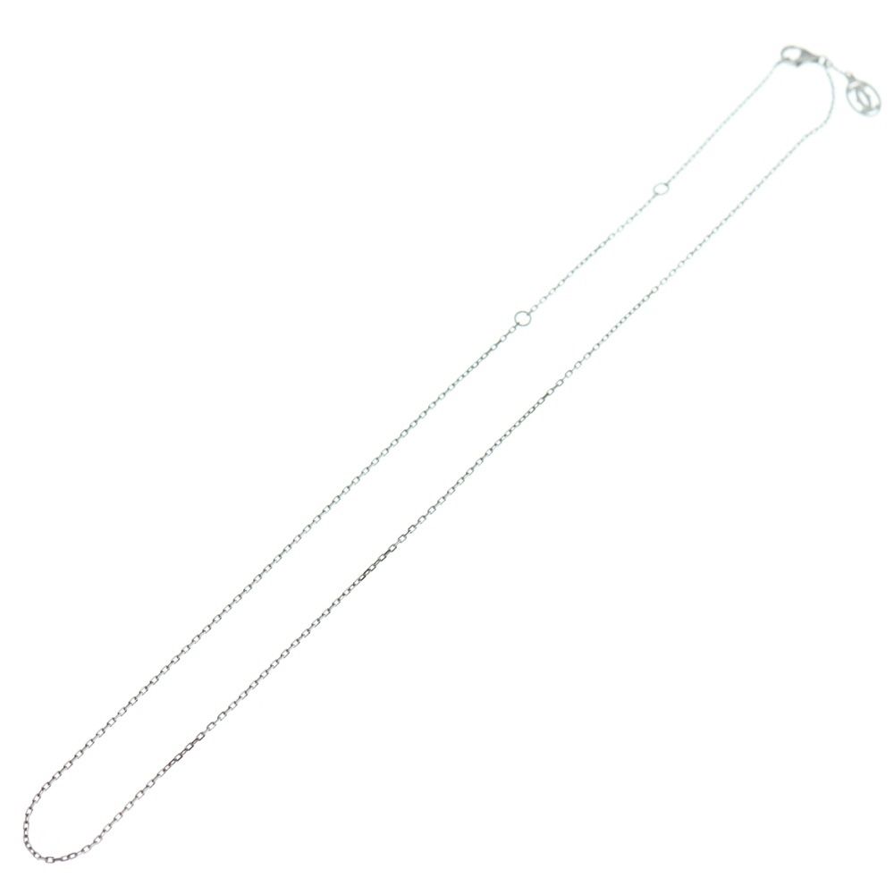 Cartier カルティエ 18KWG 2Cチャーム チェーンネックレス ホワイトゴールド 46cm
