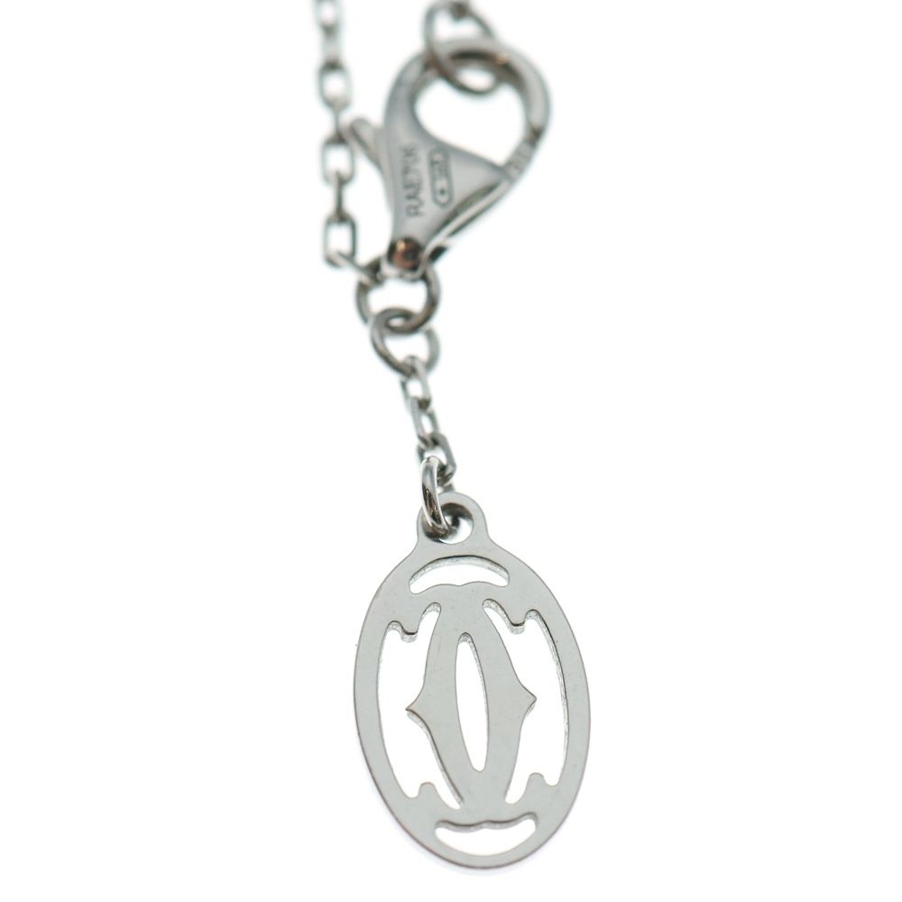 Cartier カルティエ 18KWG 2Cチャーム チェーンネックレス ホワイトゴールド 46cm DECORATOM_COM_BR