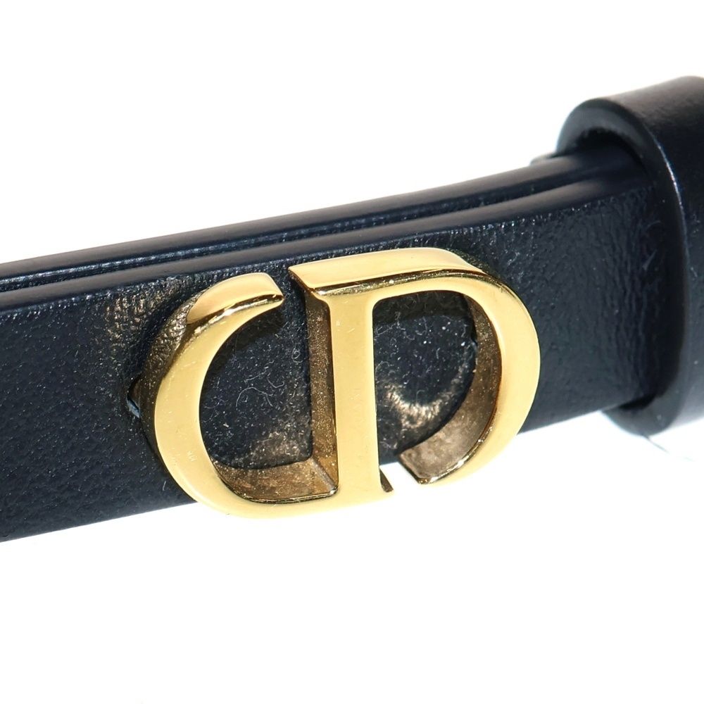  DIOR ディオール CARO CDロゴ レザー×チェーン GP ベルト ブラック ゴールド ベルト 小物