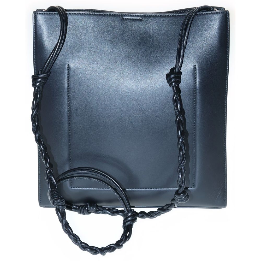 JIL SANDER ジルサンダー TANGLE タングルミディアム レザーショルダーバッグ ブラック