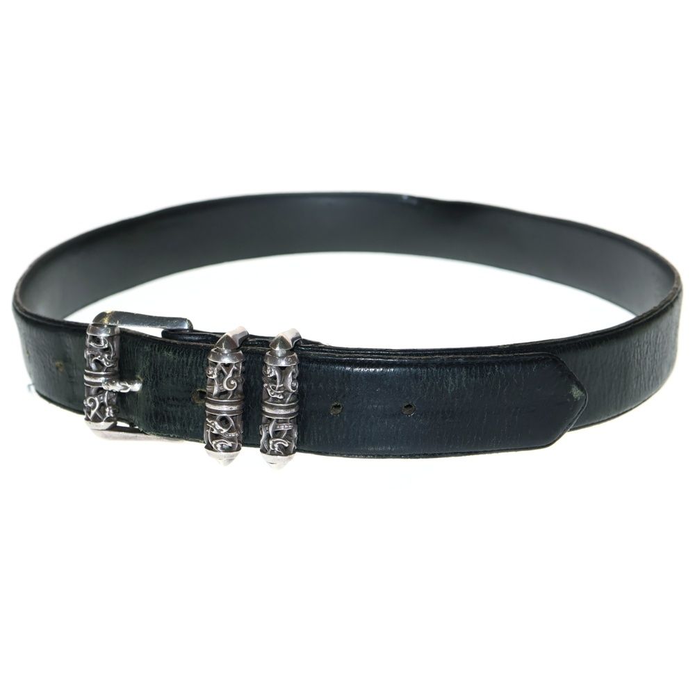 CHROME HEARTS クロムハーツ レザーベルト BLT CLT ROLLER 3PC 3PCケルティックローラー ブラック
