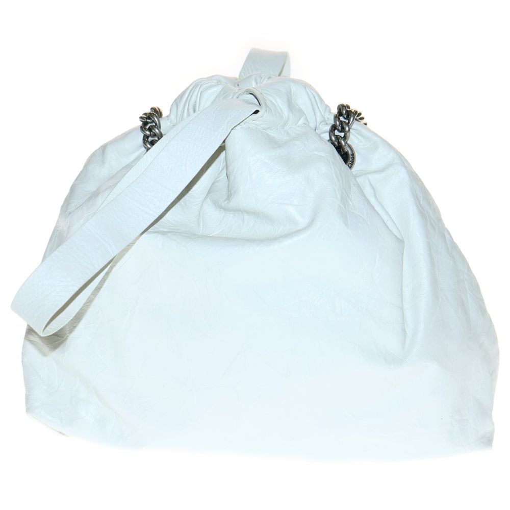 BALENCIAGA バレンシアガ Crush Tote Bag XS クラッシュ チェーンショルダーバッグ ホワイト 781796