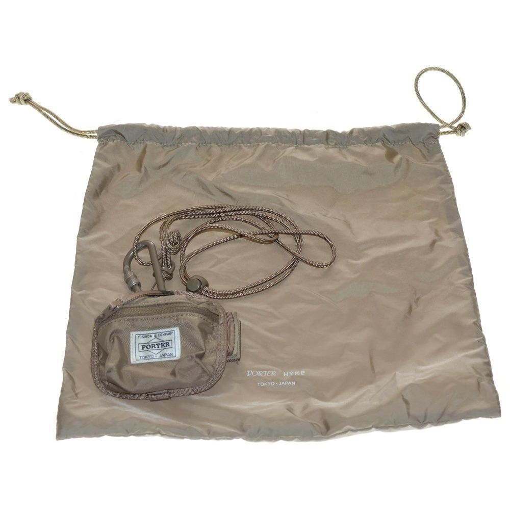 PORTER ポーター ×HYKE Bonsac Mini - Coin Case ハイク ボンサックミニ-コインケース ミニポーチ付きショルダーバッグ ベージュ KARIMZIABAT_FR