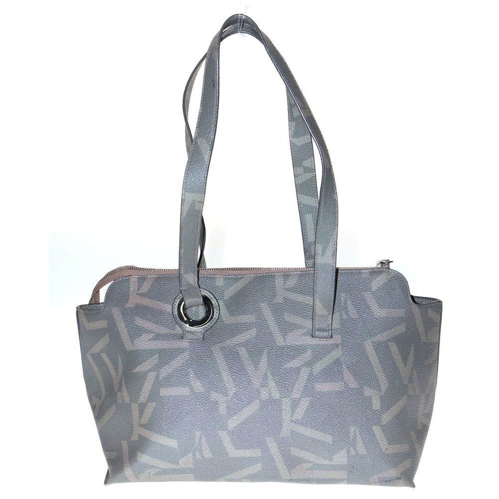 JIL SANDER NAVY ジルサンダーネイビー 総柄 ブランド刻印 付き ハンドバッグ ブラウン