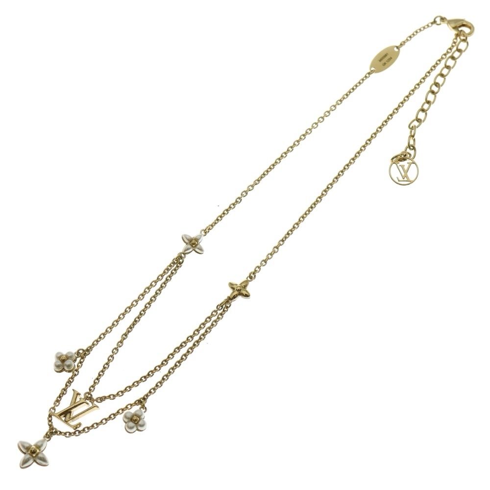 LOUIS VUITTON ルイヴィトン LV フローラグラム モノグラム フラワー チェーン ネックレス ゴールド M00981