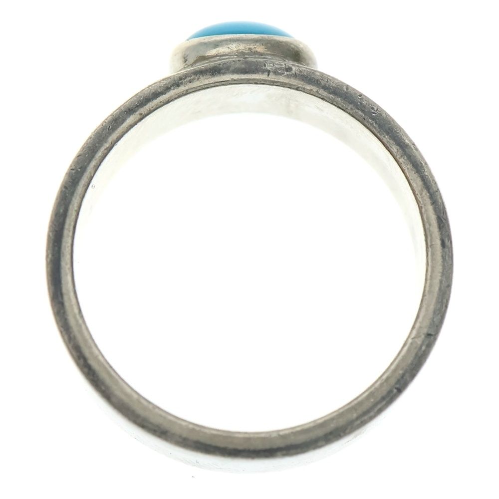 ターコイズ平打ちリング シルバー