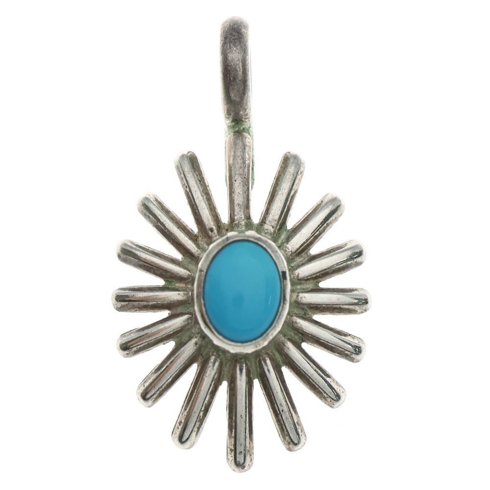 goro s ゴローズ ターコイズ付きウニトップ小 ペンダントトップ シルバー