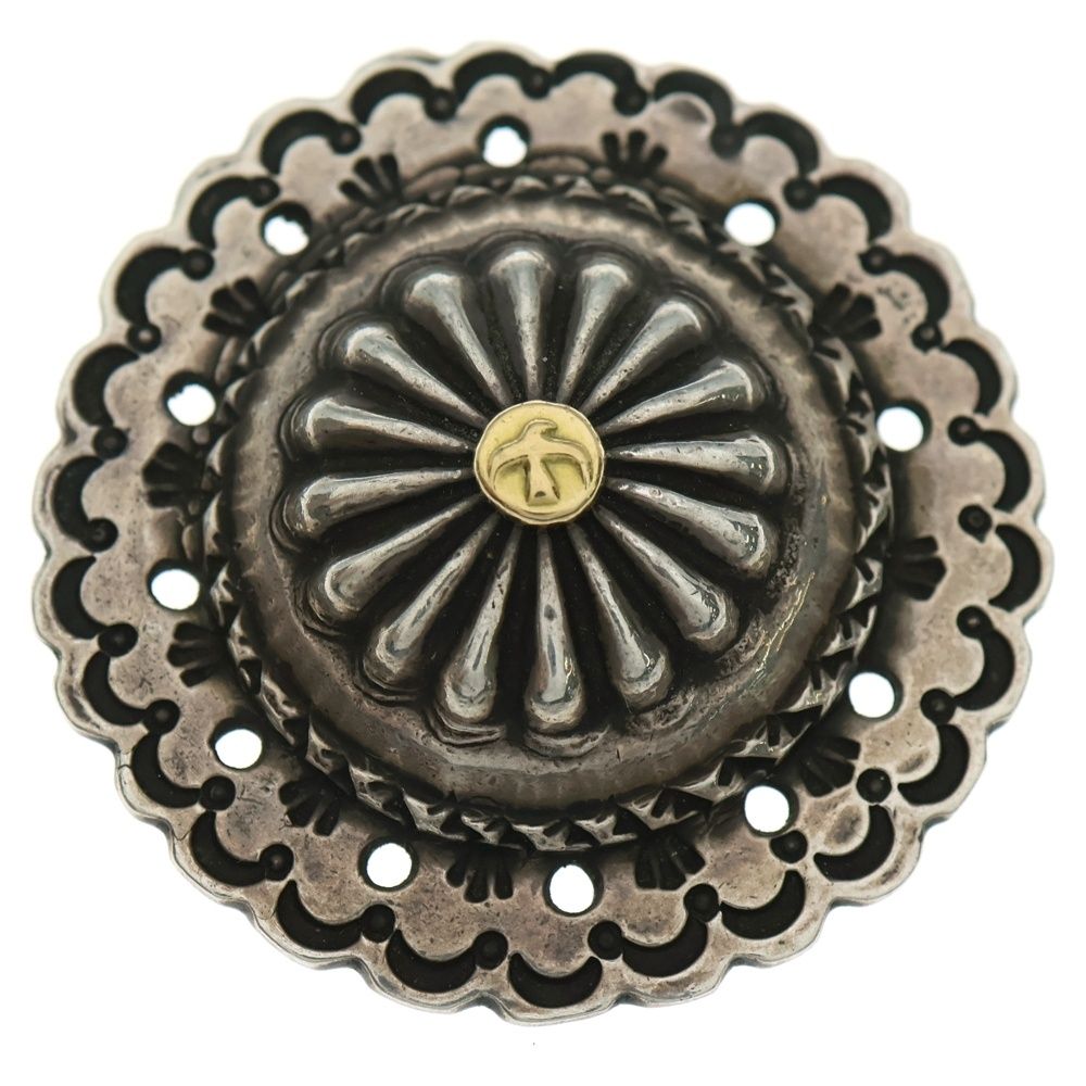 9月7日出品取下げ goro's (ゴローズ) K18付きフラワーコンチョ 大