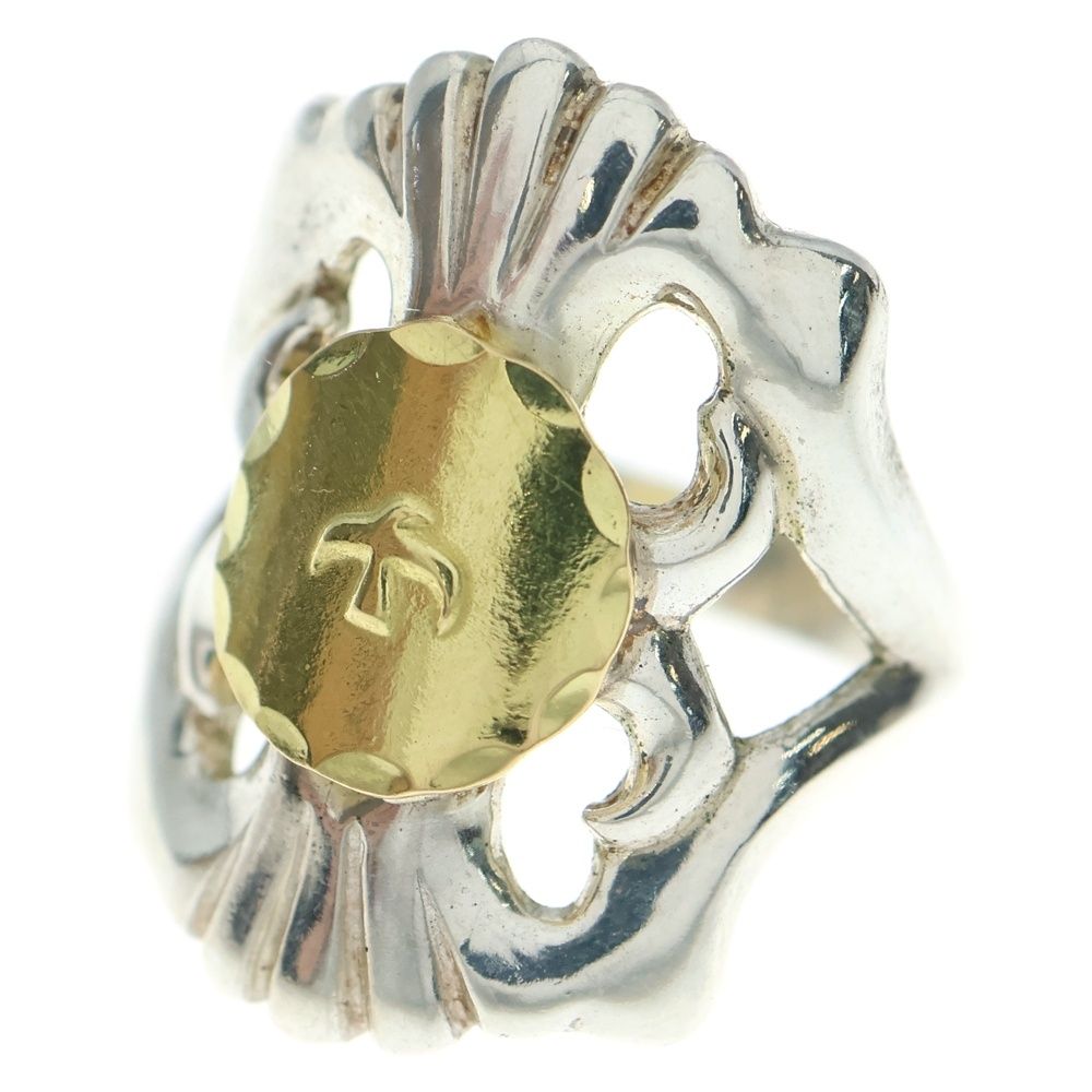 goro s ゴローズ 大メタル付きキャストリング シルバー ゴールド