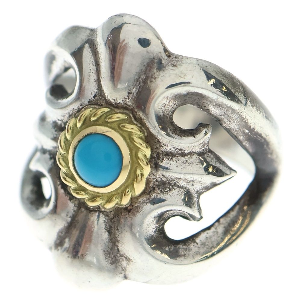 goro s ゴローズ 小金縄ターコイズ付きキャストリング シルバー ゴールド