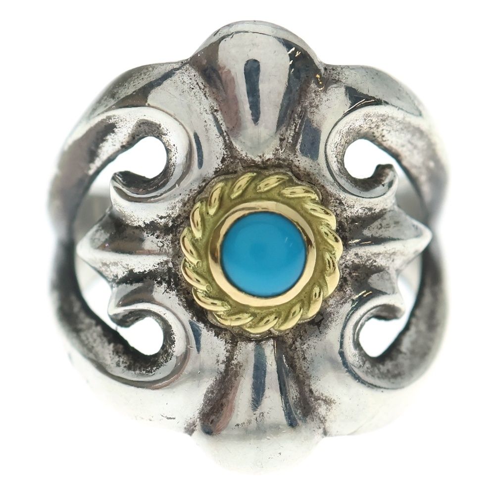 goro s ゴローズ 小金縄ターコイズ付きキャストリング シルバー ゴールド WWW_SHINETEETH_COM