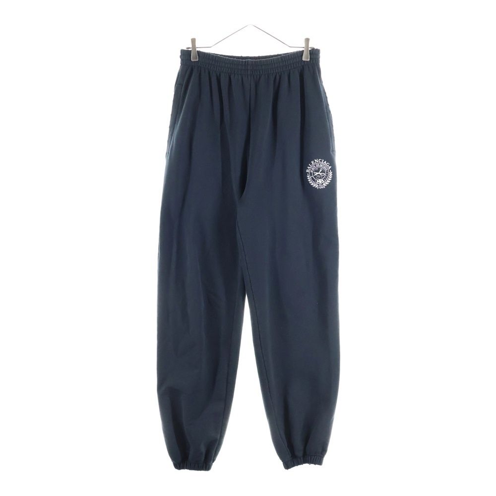 BALENCIAGA バレンシアガ 40 RUE DE SEVRES ロゴ刺繍 スウェットパンツ ブラック 675244 TMVA3