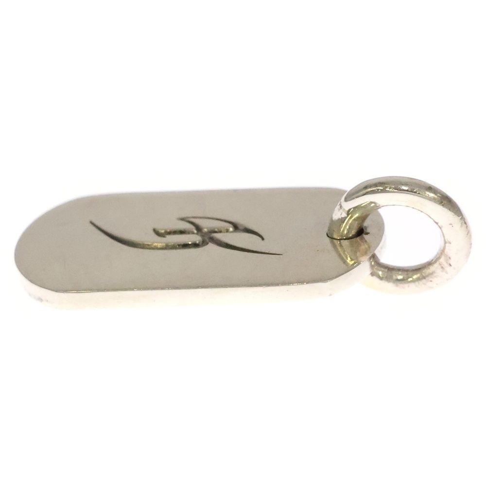 ドッグタグ イニシャルシルバーネックレストップ