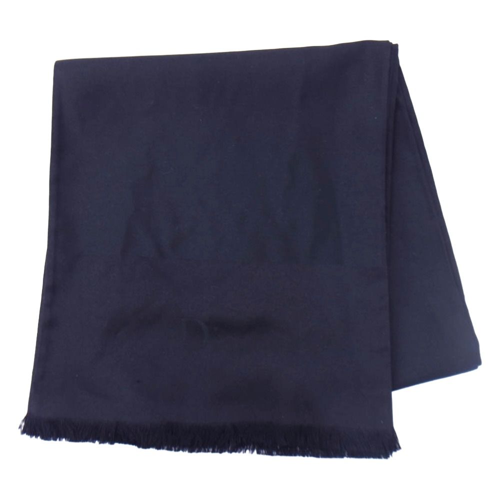 Dior ディオール シルク ロゴ フリンジ ストール ブラック系