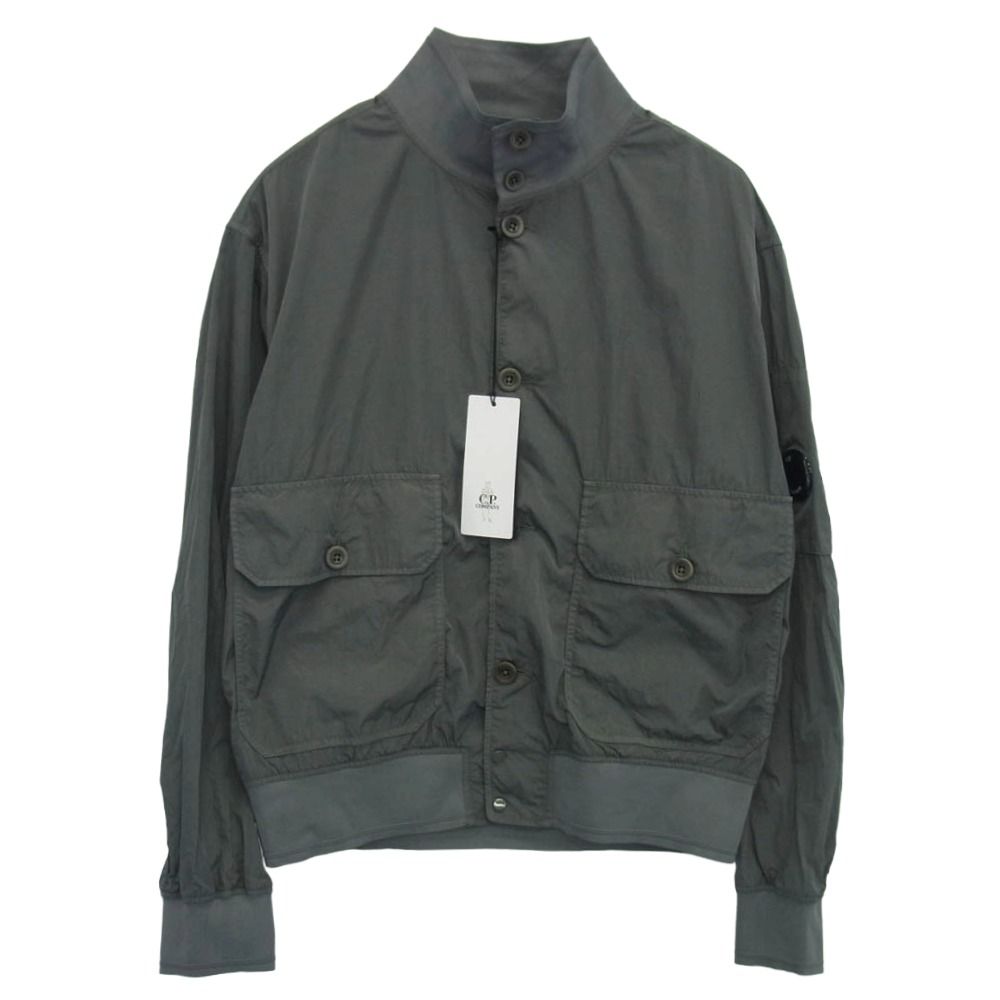 C.P.Company シーピーカンパニー 18CMOW014A 005904G CHROME-R FULL BUTTON JACKET 袖ゴーグルレンズ ナイロンブルゾン ジャケット グレー系 M