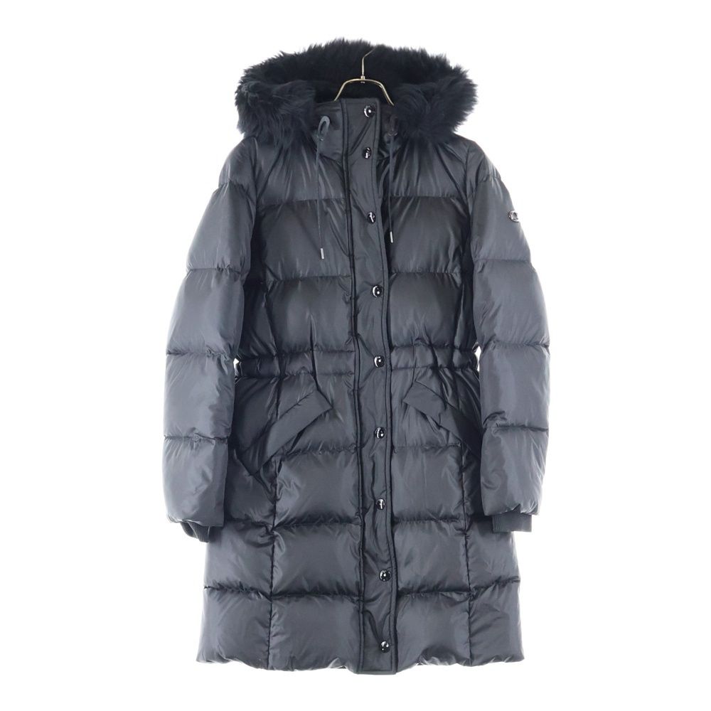 COACH コーチ ファー フーデッド ジップアップ ダウンジャケット ダウンコート ブラック F34152