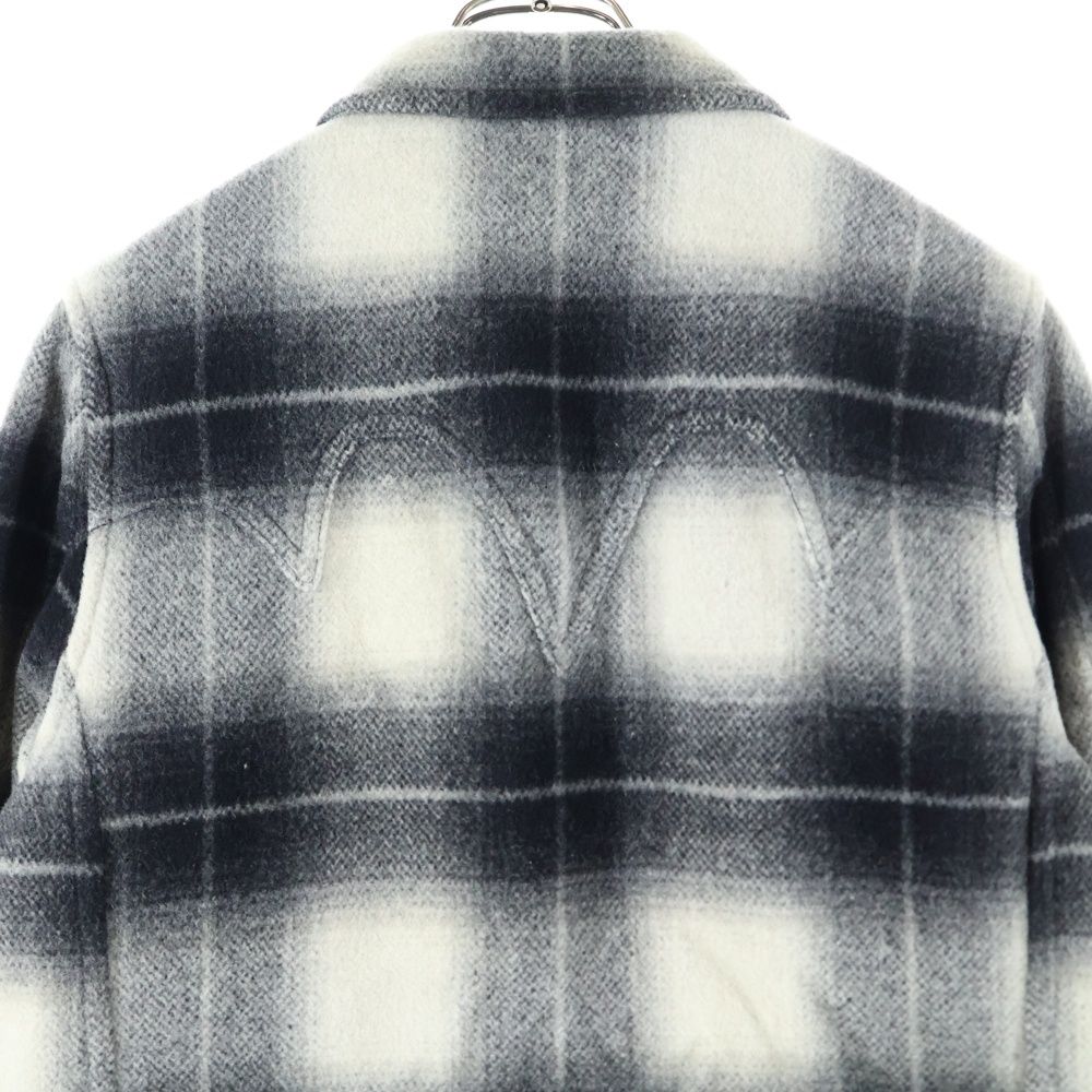 NEIGHBORHOOD ネイバーフッド チェック柄 ウール シングルコート ジャケット マルチポケット ブラック ホワイト ARNH-JK-03 KANDAIZUMI_COM