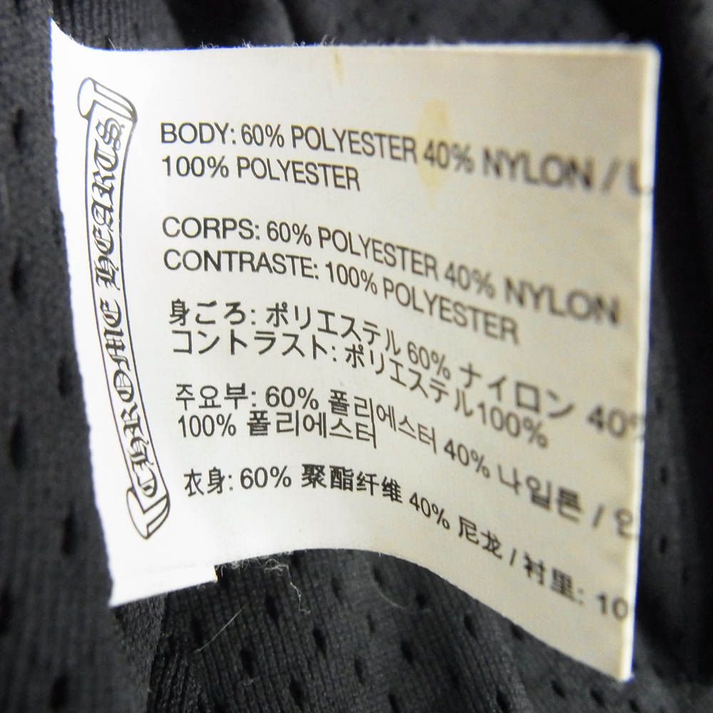 CHROME HEARTS クロムハーツ 原本無 RIGGINS FBRC 英字プリント クロスボールボタン ナイロン コーチジャケット ブラック系 L KANDAIZUMI_COM