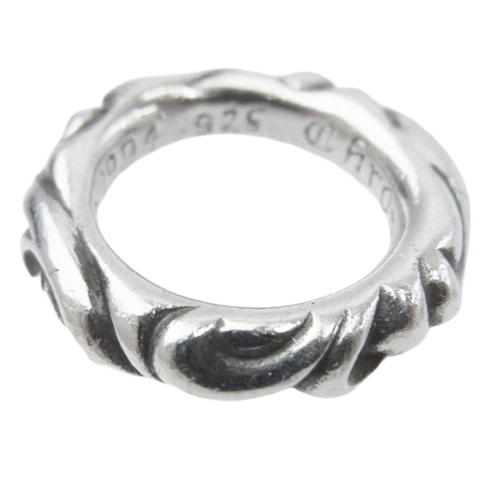 CHROME HEARTS クロムハーツ 原本有 SCRL BAND スクロールバンド リング シルバー系 6号