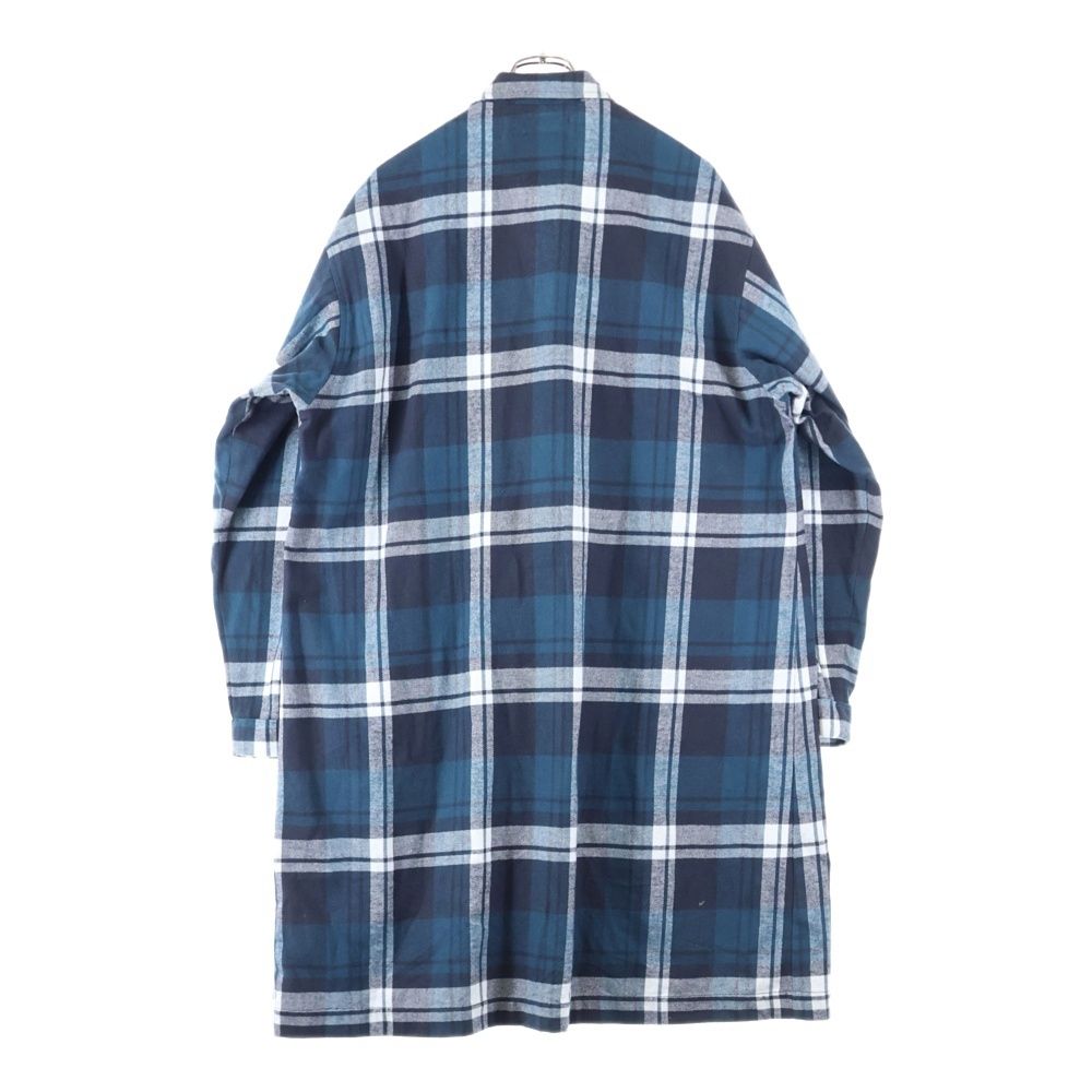 WTAPS ダブルタップス 24SS GOWN COAT COTTON FLANNEL TEXTILE コットン フランネルチェック ガウンコート グリーン ホワイト 241TQDT-JKM01