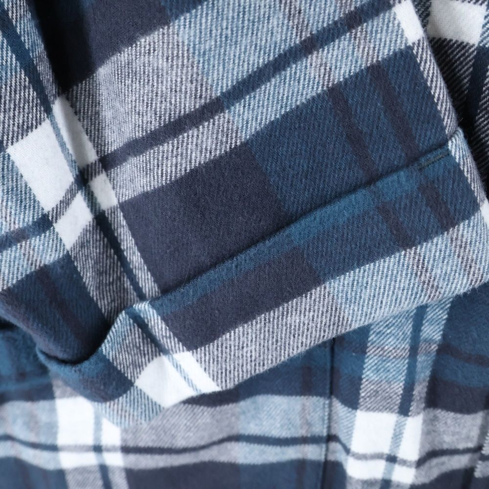 WTAPS ダブルタップス 24SS GOWN COAT COTTON FLANNEL TEXTILE コットン フランネルチェック ガウンコート グリーン ホワイト 241TQDT-JKM01 KANDAIZUMI_COM