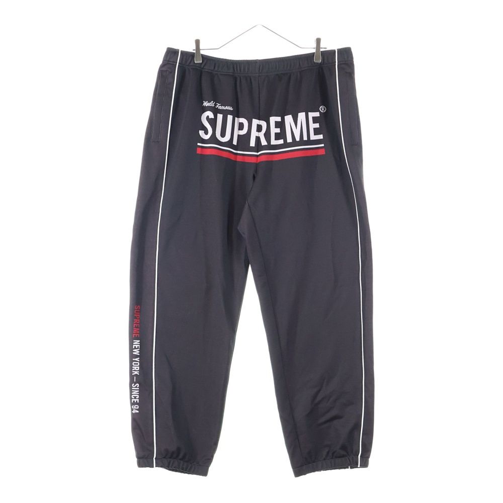 SUPREME シュプリーム 22AW World Famous Jacquard Track Pant ワールドフェイマス ロゴ ジャガード トラックパンツ ブラック