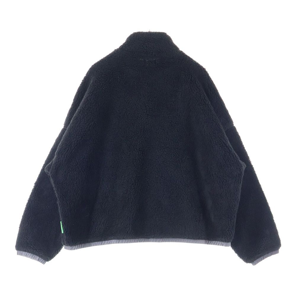 WILLY CHAVARRIA ウィリーチャバリア ダブルポケット ジップアップ ポリエステル ボアジャケット ブラック