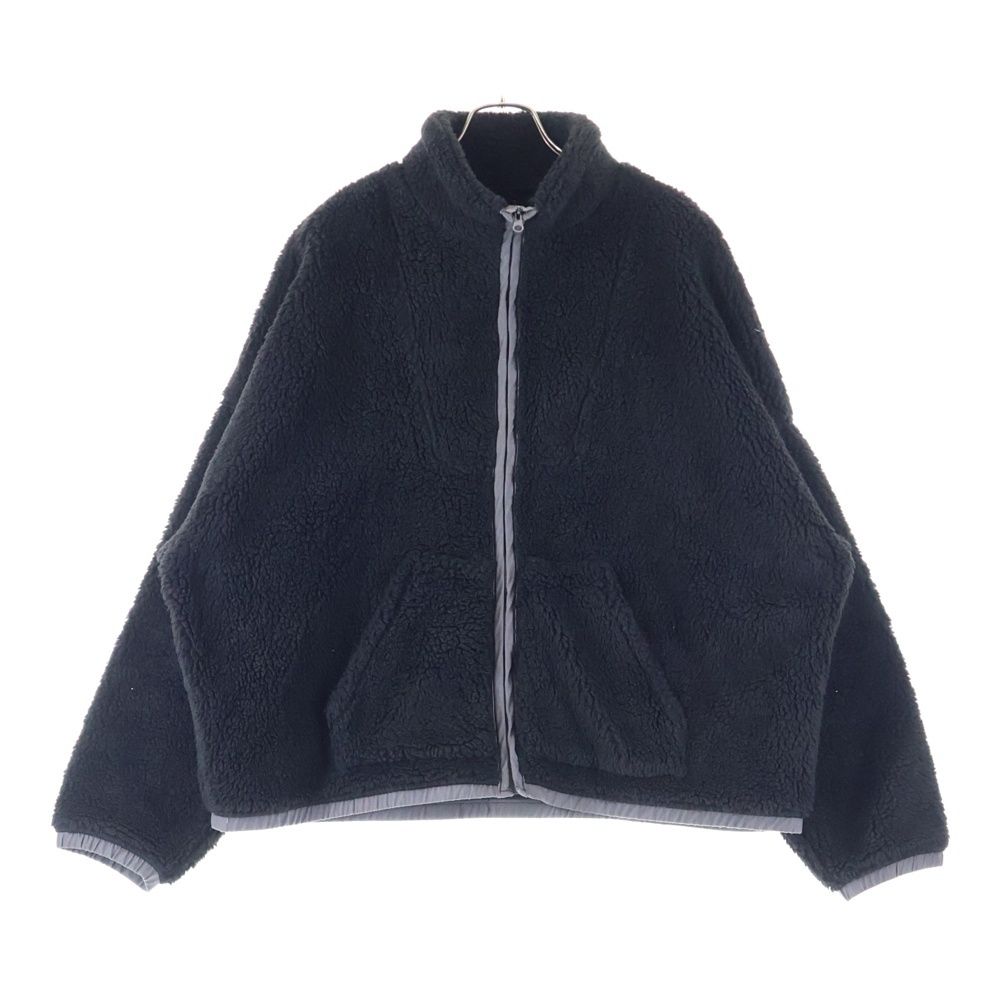 WILLY CHAVARRIA ウィリーチャバリア ダブルポケット ジップアップ ポリエステル ボアジャケット ブラック