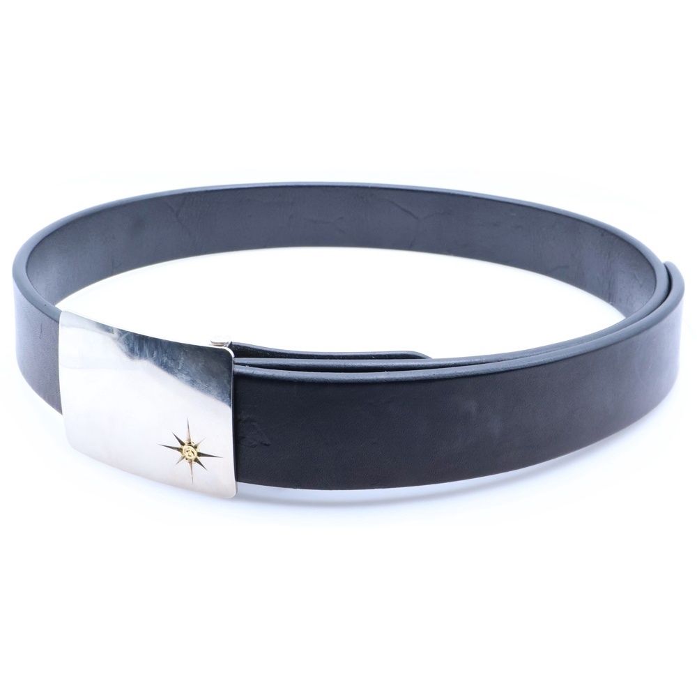 goro s ゴローズ 4cm可動式印台ずれ角バックルレザーベルト シルバー