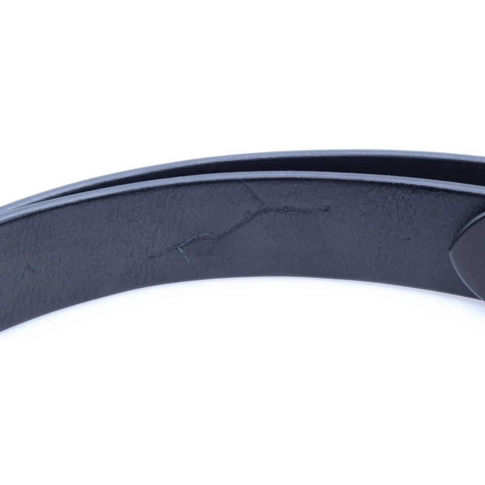 goro's (ゴローズ) 4cm可動式印台ずれ角バックルレザーベルト シルバー