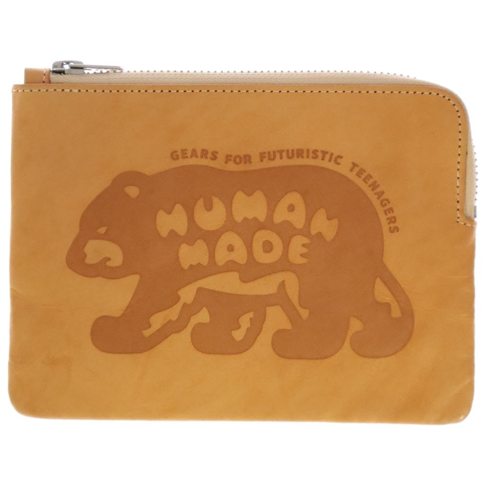 HUMAN MADE ヒューマンメイド 23SS Leather Pouch レザーポーチ 小物入れ ブラウン
