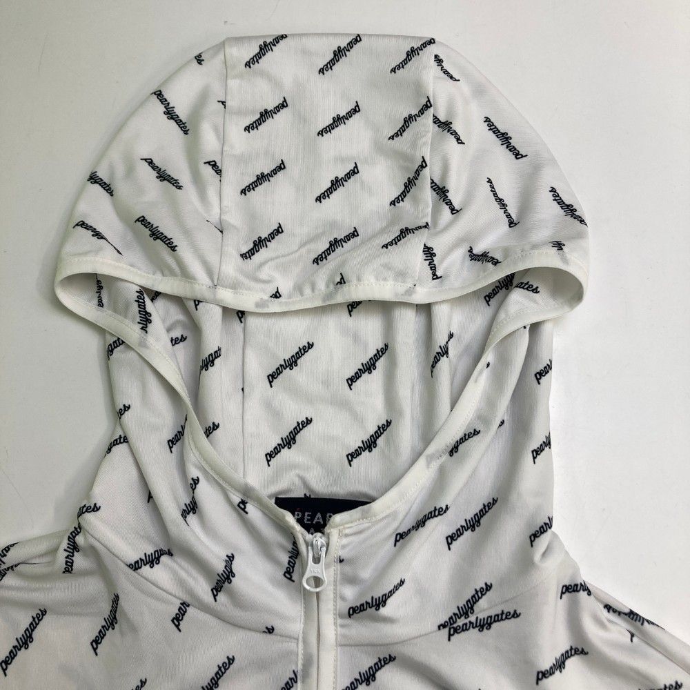 サイズ 1 PEARLY GATES パーリーゲイツ フード付 ジップジャケット ロゴ 総柄 ホワイト系 240101331588 ゴルフウェア レディース ストスト LLC-HASEGAWATOSO_COM