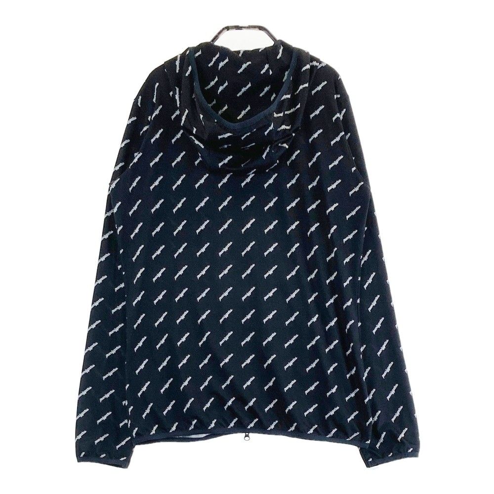 サイズ 1 PEARLY GATES パーリーゲイツ フード付 長袖 ジップジャケット 総柄 ブラック系 240101455946 ゴルフウェア レディース ストスト