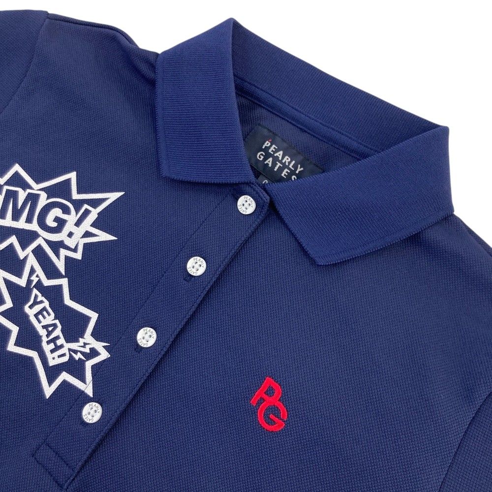 サイズ 0 PEARLY GATES パーリーゲイツ 055-2260628 半袖ポロシャツ ニコちゃん ネイビー系 240101475362 ゴルフウェア レディース ストスト LLC-HASEGAWATOSO_COM