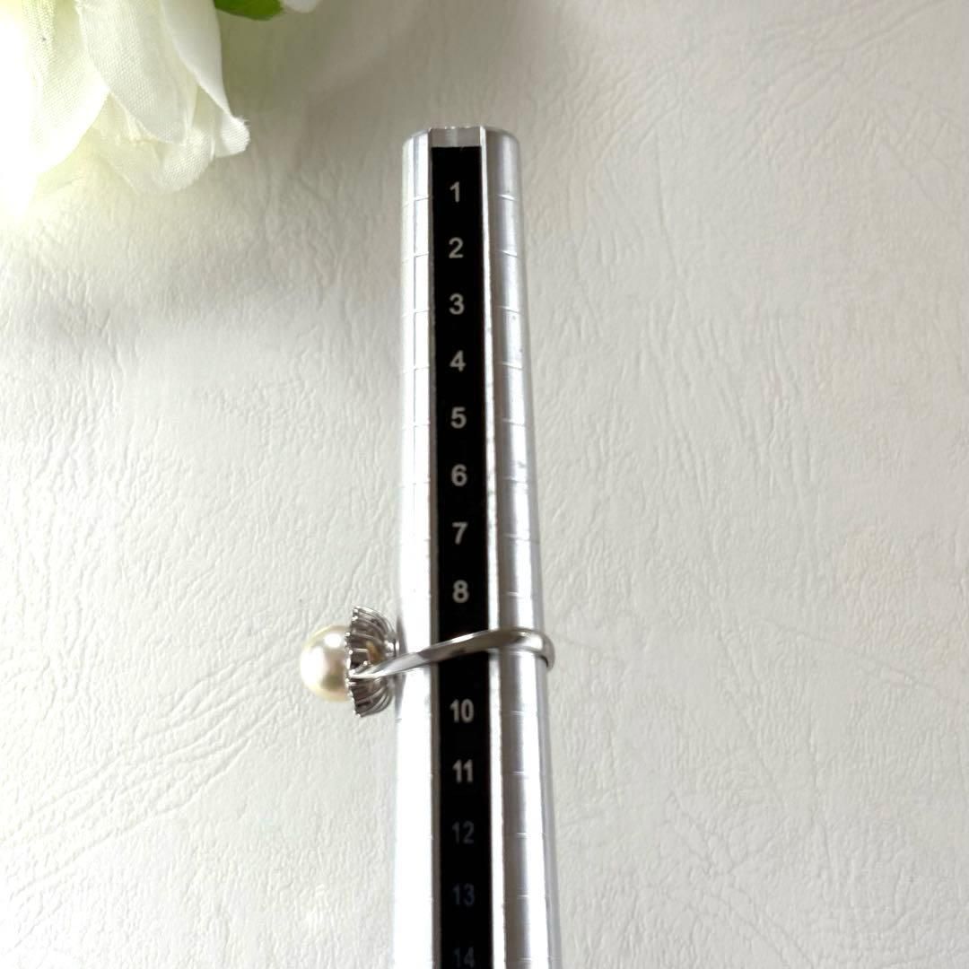 287【タサキ】Pt900 パール 約8.0mm ダイヤモンド 0.24ct タサキ