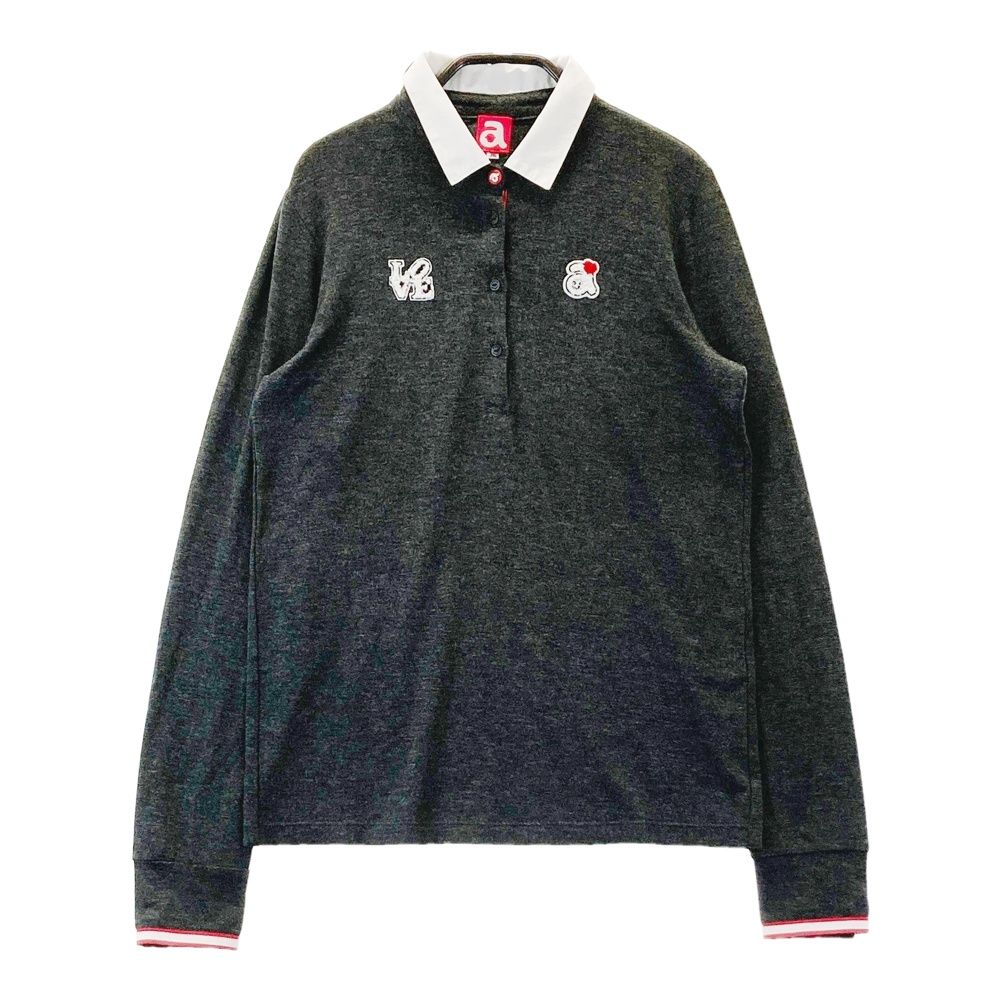 サイズ：36 ARCHIVIO アルチビオ 長袖ポロシャツ グレー系