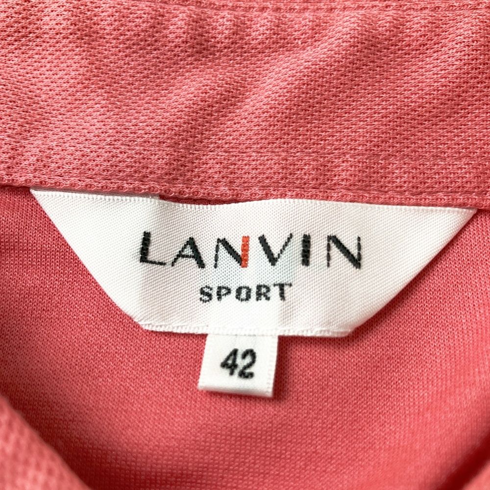 サイズ：42 LANVIN SPORT ランバン スポール 半袖ポロシャツ ピンク系