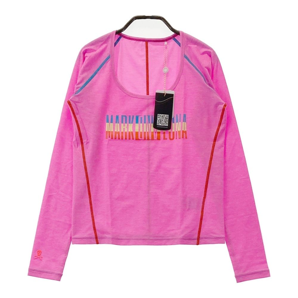 サイズ M MARK-LONA マークアンドロナ 長袖Tシャツ ロゴ ピンク系 240101552863 ゴルフウェア レディース ストスト