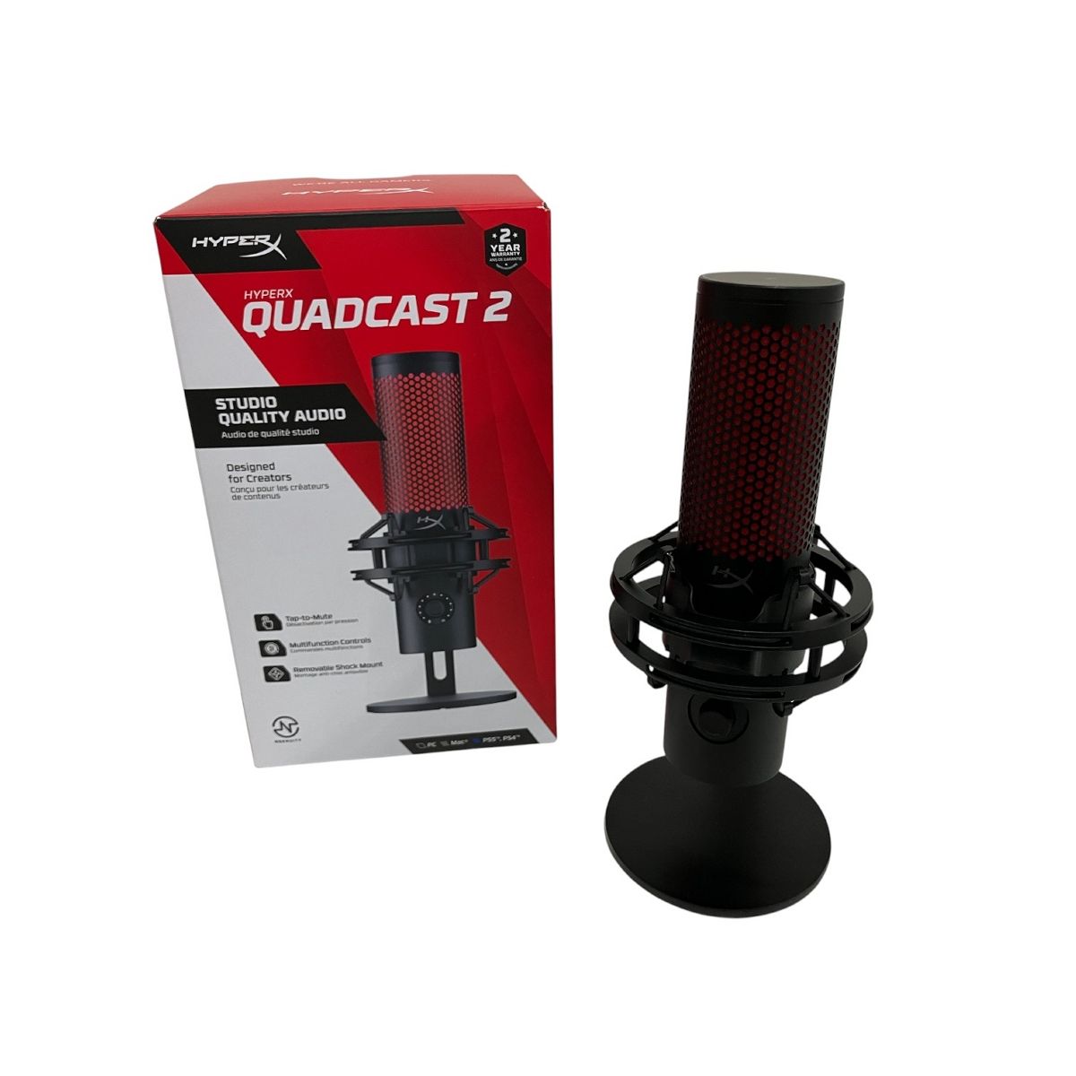 HyperX QuadCast 2 QDC002 USB コンデンサーマイク ゲーミング PC B10544585