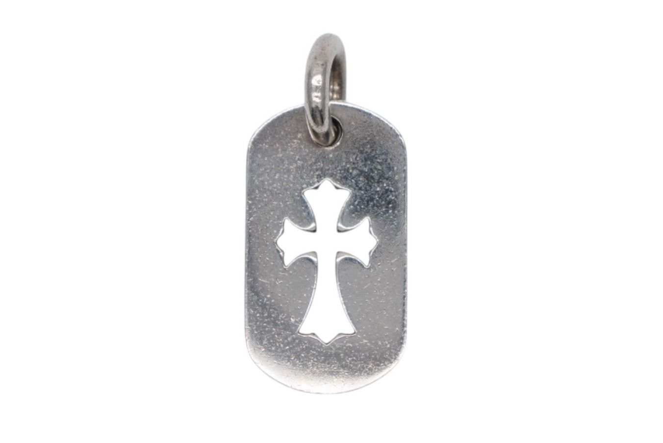 CHROME HEARTS クロムハーツ D TAG SML CO CRS カットアウトクロス ドッグタグ スモール ペンダントトップ 重量約9.5g 4b008934