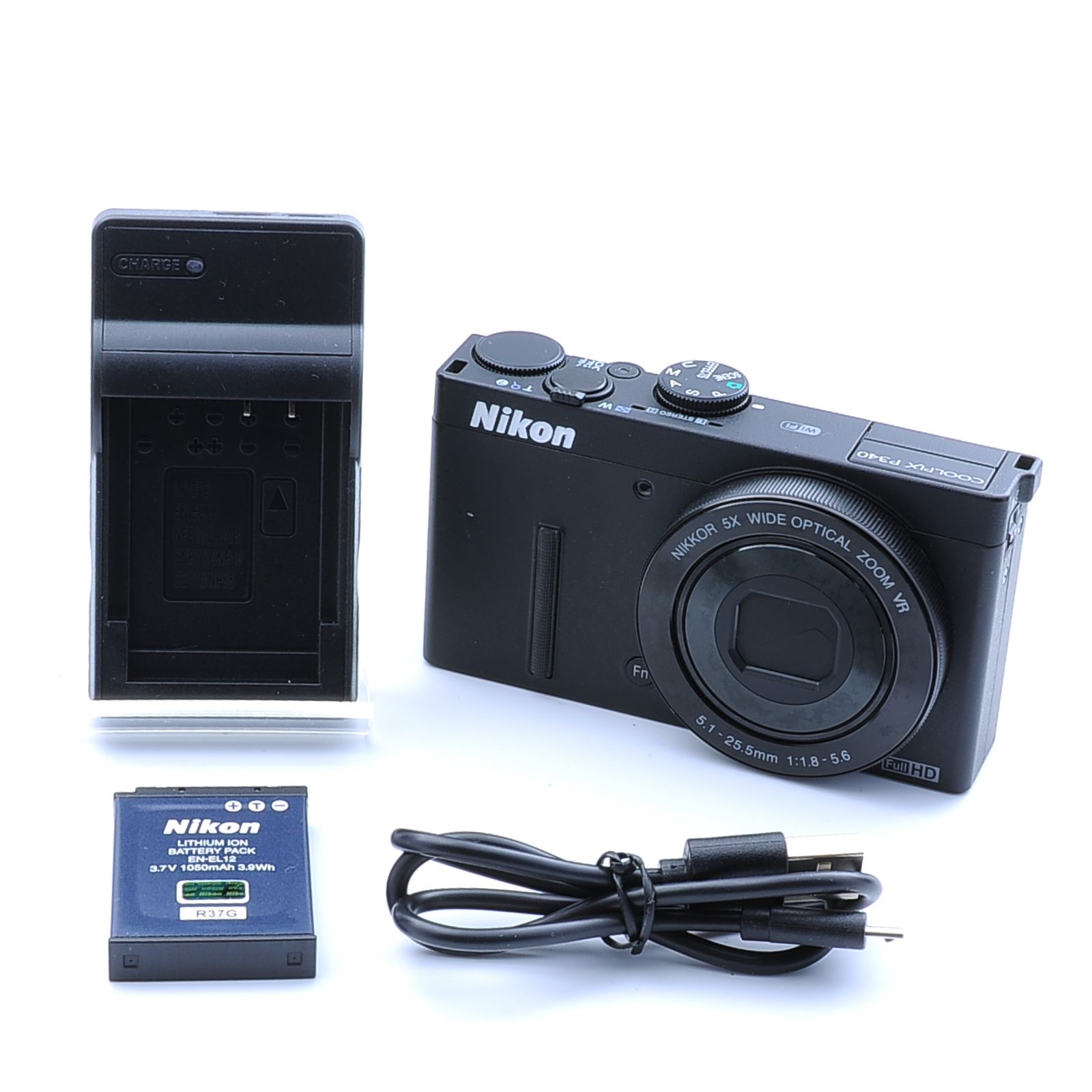 Nikon COOLPIX P340 ブラック コンパクトデジタルカメラ 動作 済み 505101