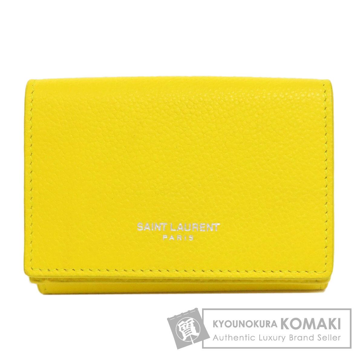 SAINT LAURENT サンローラン コンパクトサイフ 二つ折り財布 小銭入れあり レザー レディース